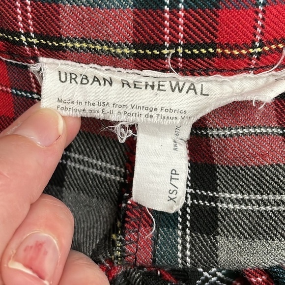 Urban Renewal linen high waisted pleats plaid pants made in USA - Picture 7 of 9